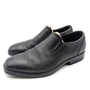Ecco Metropole Milan Men's Leather Slip-On Derby Shoes Black Size US8-8.5 EU42